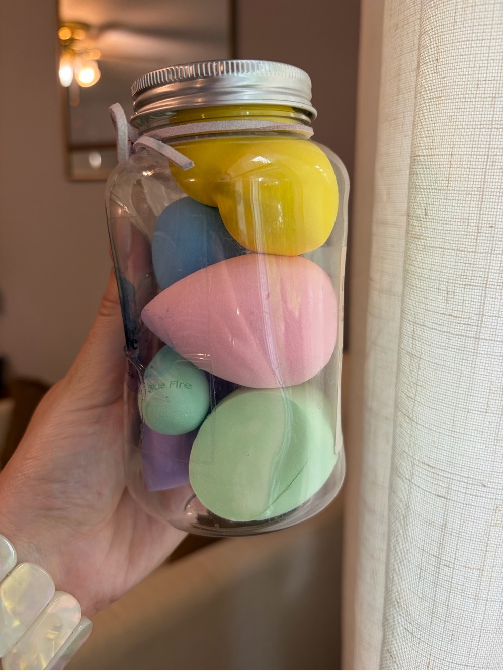 Amazon Pastel Makeup Sponge Set - Yellow, Pink, Mint, Blue, Purple